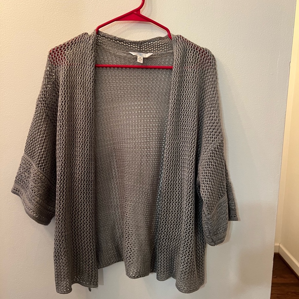 Gray shrug sweater